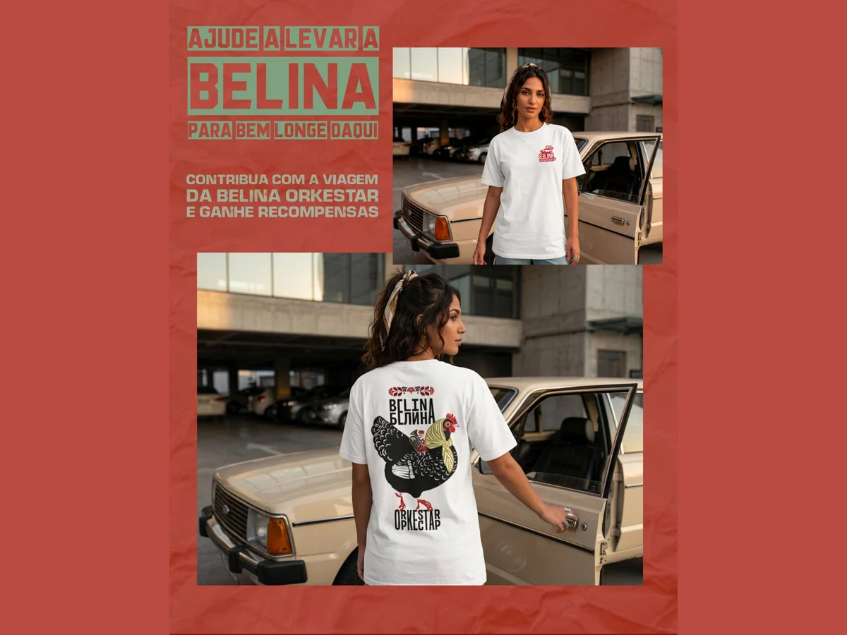 Camiseta oferecida na campanha da Belina Orkestar