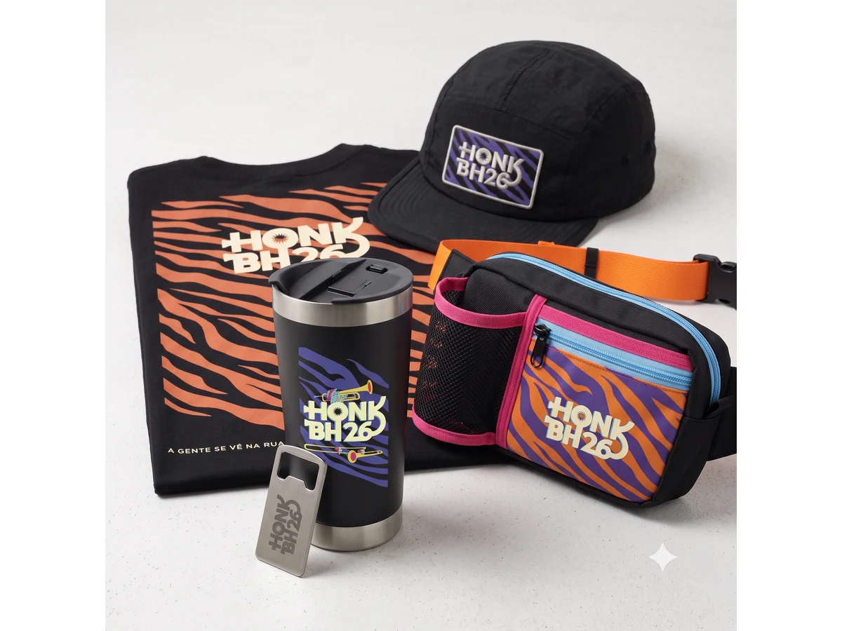 Kit de recompensas da campanha HONK BH 2026